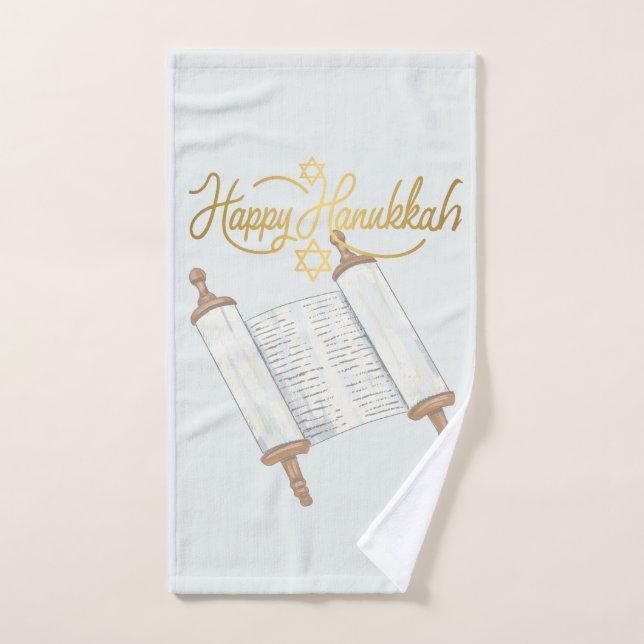 Conjunto De Toalhas Feliz Hanukkah Entretenimento (Toalha de mão)