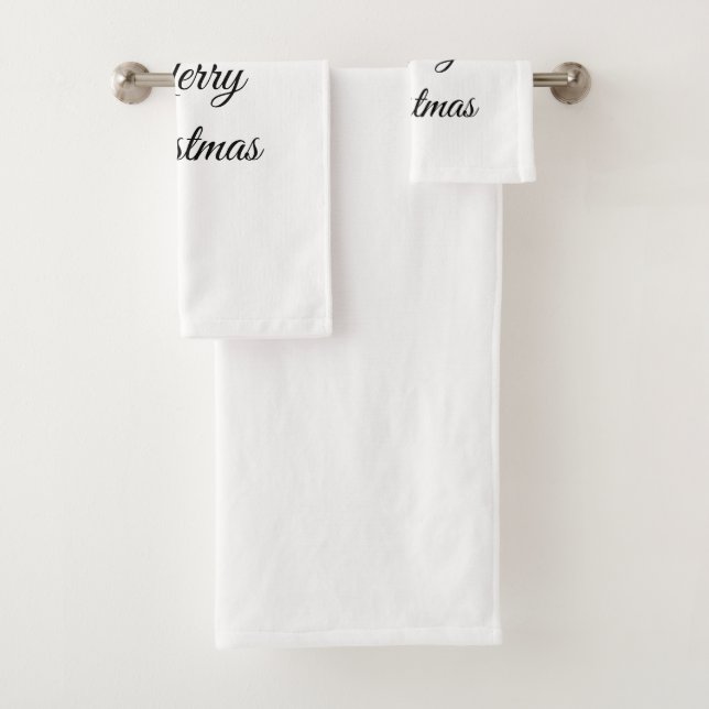 Conjunto De Toalhas Feliz Natal adicionar nome texto presente personal (Insitu)