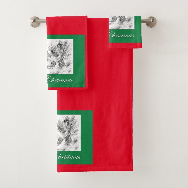Conjunto De Toalhas Feliz Natal Black Bear (Insitu)