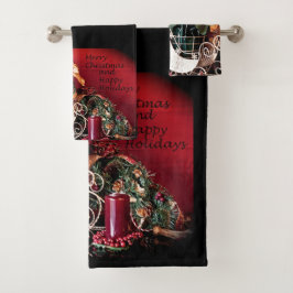 Conjunto De Toalhas Feliz Natal e Férias Felizes