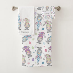 Conjunto De Toalhas Felz pascoa Bunny Gnomos