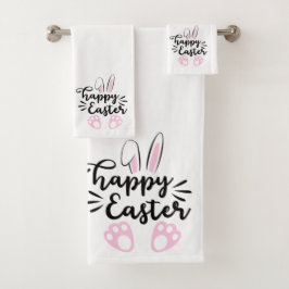 Conjunto De Toalhas Felz pascoa Coelhinhos Altos e Pés