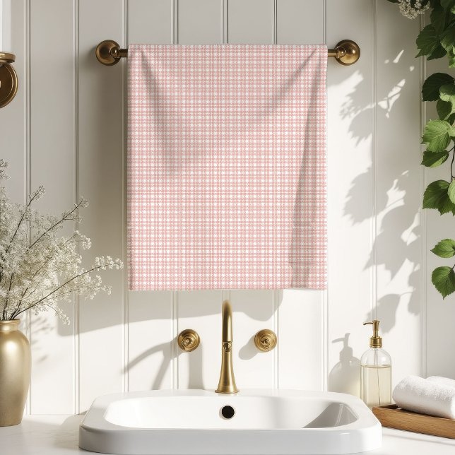 Conjunto De Toalhas Feminine Bath Towel Rose Gold Plaid for Mom (Feminine Bath Towel Rose Gold Plaid for Mom)