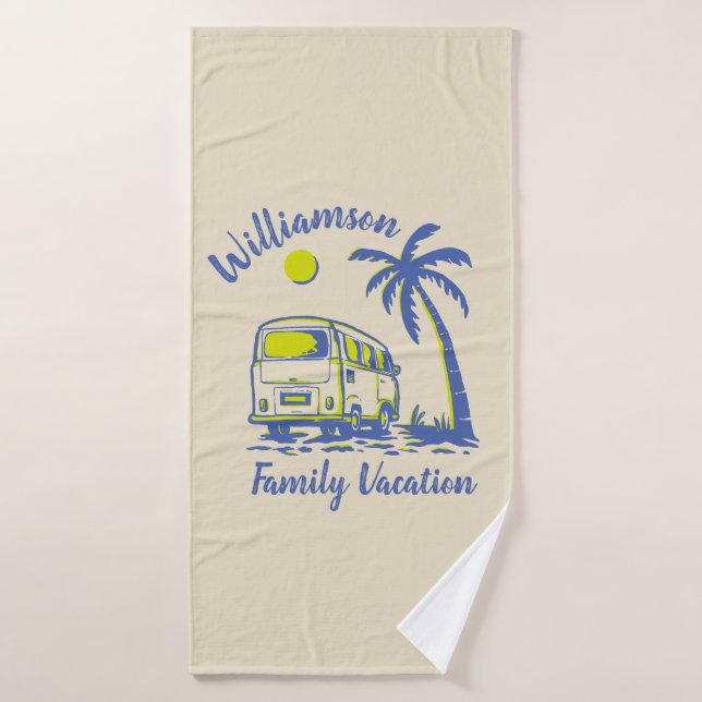 Conjunto De Toalhas Férias familiares personalizadas (Toalha de Banho)