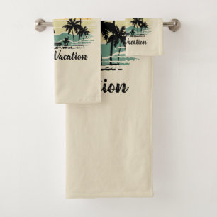 Conjunto De Toalhas Férias familiares personalizadas