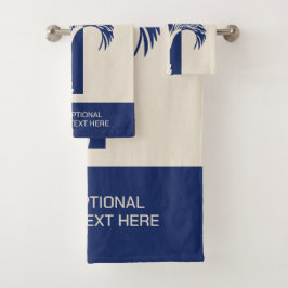 Conjunto De Toalhas Férias Tropicais de Texto Personalizado