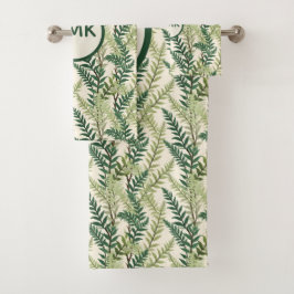 Conjunto De Toalhas Fern Fronds