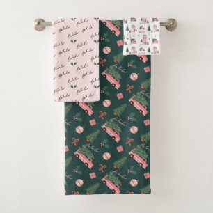 Conjunto De Toalhas Fesfesfífá, árvore de Natal, Vintage, Retro Van