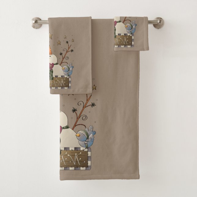 Conjunto De Toalhas FesNatal País Acredite em neve (Insitu)