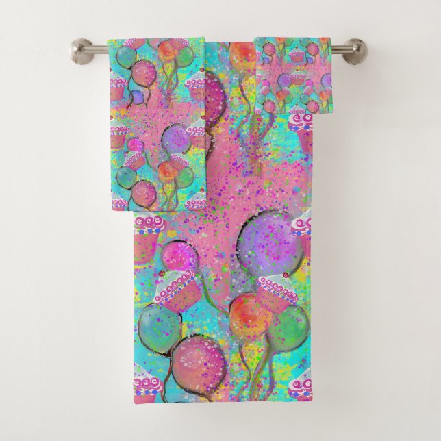 CONJUNTO DE TOALHAS FESTA DE ANIVERSÁRIO (Insitu)