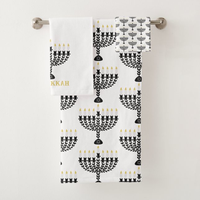 Conjunto De Toalhas Festa de Chanucá das Luzes Menorah (Insitu)