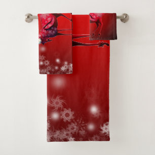 Conjunto De Toalhas Festa de Natal Red Reindeer Férias de inverno