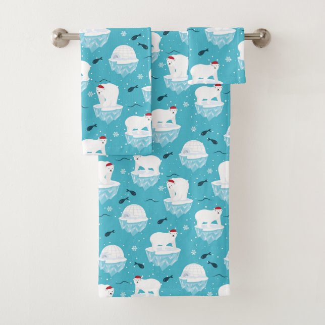 Conjunto De Toalhas Festa do Urso Polar (Insitu)