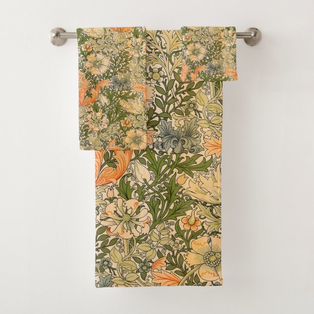 Conjunto De Toalhas Festival de Flores William Morris Spring Compton (Insitu)