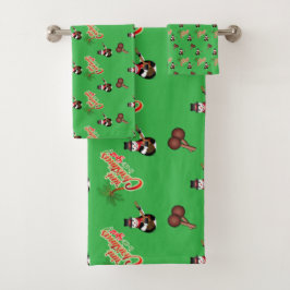 Conjunto De Toalhas FESTIVE GREEN Trini Natal