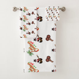 Conjunto De Toalhas FESTIVE Trini Natal em BRANCO