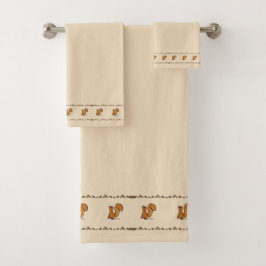 Conjunto De Toalhas figdewdrop Squirrel Acorn & Leaves Bath Towel Set