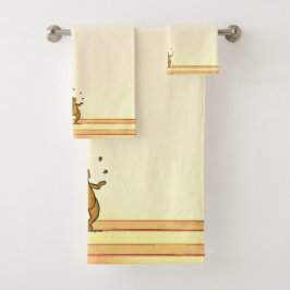 Conjunto De Toalhas figdewdrops Juggling Squirrel Bath Towel Set