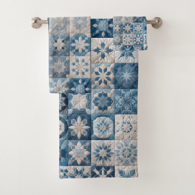 Conjunto De Toalhas Filtro de Neve Azul e Branco (Insitu)