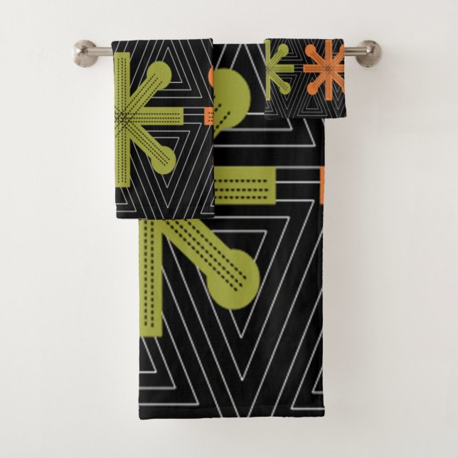 Conjunto De Toalhas Filtro de Starburst Moderno do Século médio (Insitu)