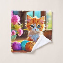 Conjunto De Toalhas Fios de Gatinho Gelado