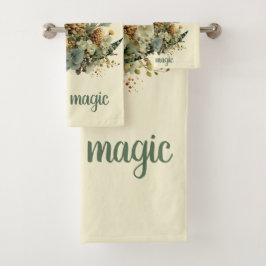 Conjunto De Toalhas Fique na Magic Winter Moon Design