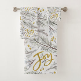 Conjunto De Toalhas Fir Twigs da Aquarela