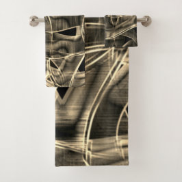 Conjunto De Toalhas Fitas em branco curvas, linhas de alivio contrasta