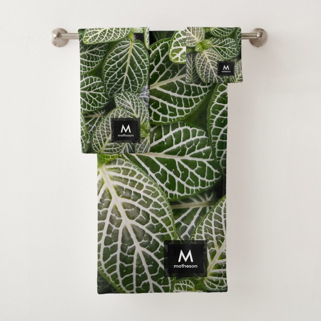 Conjunto De Toalhas Fittonia Mosaica com Folhas Variadas (Insitu)