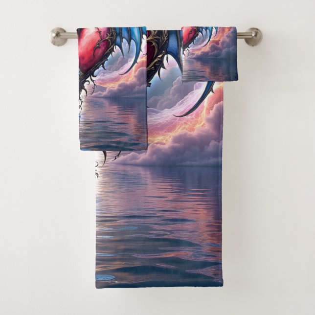 Conjunto De Toalhas Flamebound Heart of the Moon – Gothic Cosmic Love  (Insitu)