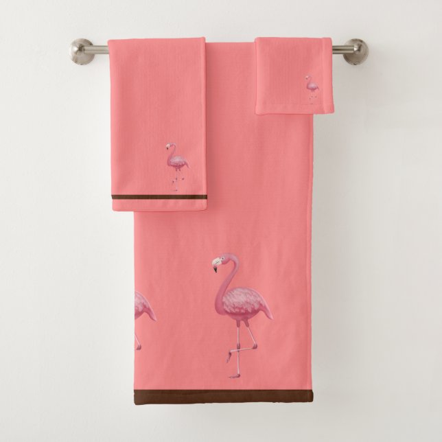 Conjunto De Toalhas Flamingo Bath Towel Set (Insitu)