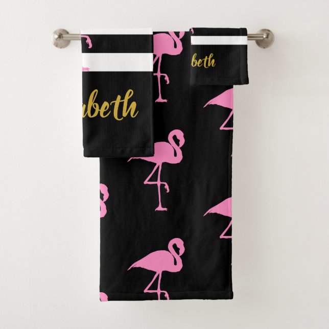 Conjunto De Toalhas Flamingo Rosa (Insitu)