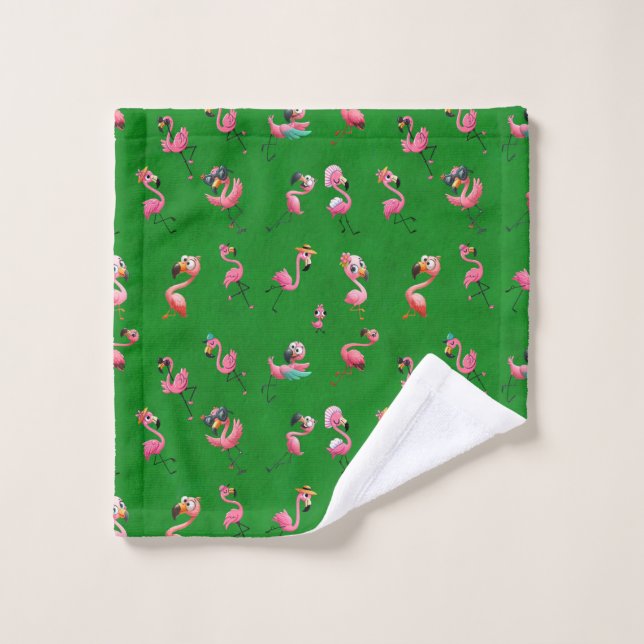 Conjunto De Toalhas Flamingos (Pano de lavar)
