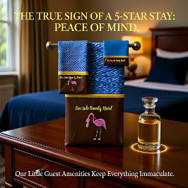 Conjunto De Toalhas Flamingos cor-de-rosa romântica com textura denim