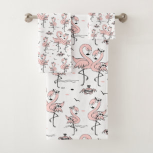 Conjunto De Toalhas Flamingos e Caranguejos
