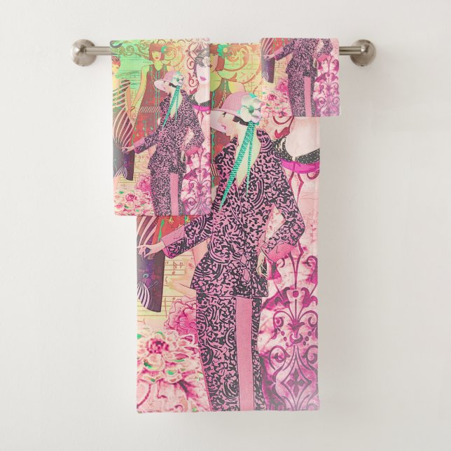 Conjunto De Toalhas Flappers Coloridos (Insitu)