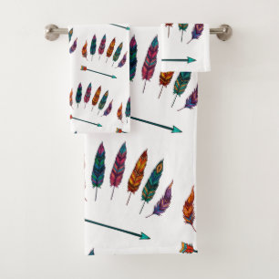 Conjunto De Toalhas flecha e penas