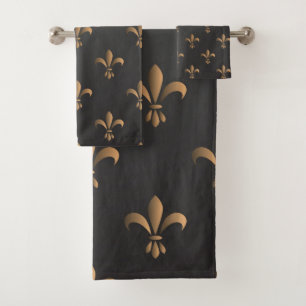 Conjunto De Toalhas Fleur de lis, vintage, elegante, chic.classy, padr