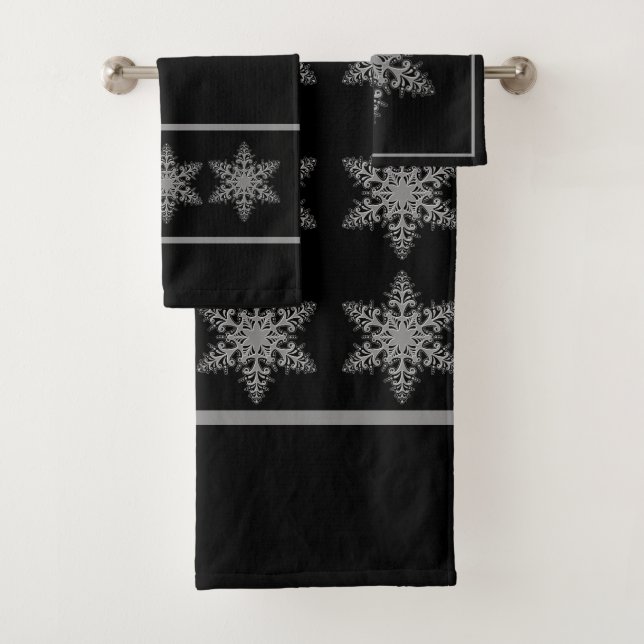 Conjunto de Toalhas Floco de Neve Prateado Elegant (Insitu)