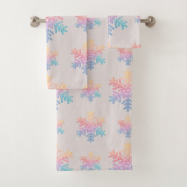 Conjunto De Toalhas Floco de neve simples