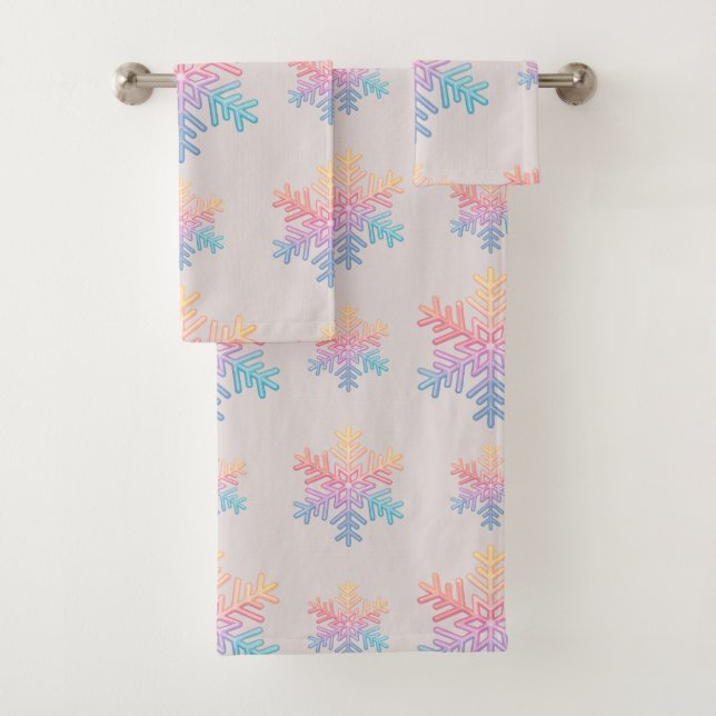 Conjunto De Toalhas Floco de neve simples (Insitu)