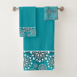 Conjunto De Toalhas Flocos de neve brancos e de chá de inverno