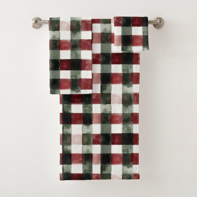 Conjunto De Toalhas Flocos de neve de inverno branco-marrom (Insitu)