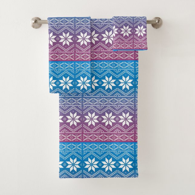 Conjunto De Toalhas Flocos de neve e rendas (Insitu)
