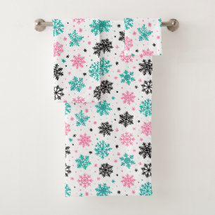 Conjunto De Toalhas Flocos de neve retrô