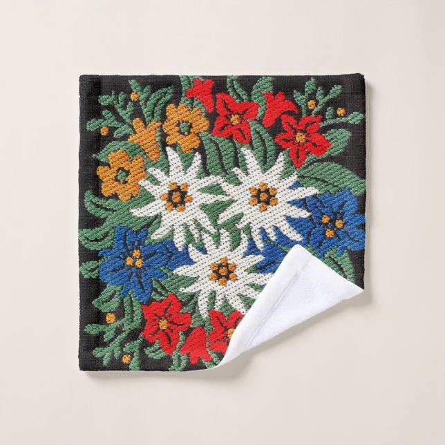 Conjunto De Toalhas Flor alpina suíça de Edelweiss (Pano de lavar)