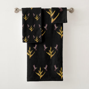 Conjunto De Toalhas Flor amarela dos colibris