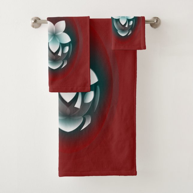 Conjunto De Toalhas Flor branca espelhadora (Insitu)