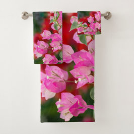 Conjunto De Toalhas flor de Bougainvillea rosa