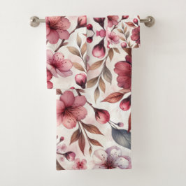 Conjunto De Toalhas Flor de Cerejeira